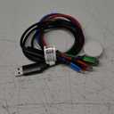 Temdan for Apple Watch Charger,4 in 2 USB C Cable for iPhone 17 Charger/Type C/Lightning/Micro USB,Multi Charging Cable Cord,Portable Travel Vacation Essentials Designed for iWatch &iPhone 16-12