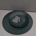 7.7" Metal Bird Feeder Hanging Outdoor, Small Bird Feeder with Squirrel Baffle, Birdfeeder Cover Shield Umbrella Weather Guard, Green