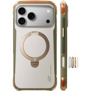 TORRAS Ostand Q3 Air Pro for iPhone 17 Pro Max Case, 360 Magnetic Stand, Fit for MagSafe, Dual Airbag Protection, Anti-Slip Shockproof Phone Case for iPhone 17 Pro Max, White