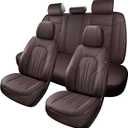MINGBRON Car Seat Covers,Car Seat Protector Waterproof,Seat Covers Full Set, Car Seat Protectors,Automotive Seat Covers Fit for Most Cars Brown 