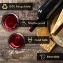 Reli. Disposable Wine Glasses (48 Pack, 12oz) Plastic Stemless Wine Glasses Disposable | Clear and Stemless for Parties, Cocktails, Whiskey, Weddings | Shatterproof