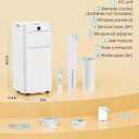 Portable Air Conditioners 8,000 BTU, Quiet Air Conditioner with WiFi/App Control, 24H Timer, Dehumidifier, Fan, Cooling, Sleep Modes 4-in-1 AC Unit for Room with Window Kit, for Bedroom/Office