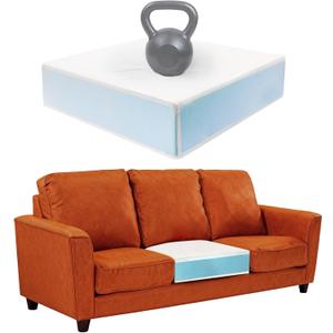Firm Couch Cushion Replacement 24 * 24 * 6 Inch High Density Foam Replacement Sofa Cushions Wrapped with Polyester Batting Couch Cushion Inserts with Removable Cover