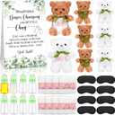 Soulchen 33 Pcs Bear Blindfolded Diaper Changing Shower Games Set Bottle Chug Funny Dolls Diapers for Gender Reveal Raffle Party Game Gifts