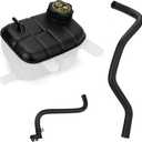 603-955 Engine Coolant Reservoir Tank with Cap, Radiator Overflow Tank Compatible with Buick Encore 1.4L, Chevy Tracker Trax 2013-2021 1.4L 1.8L w/Air Bleed Hose & Heater Hose Replace# 95269001