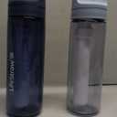 LifeStraw Go Series, BPA-Free Water Bottle for Travel and Everyday Use Removes Bacteria, Parasites, Microplastics, Improves Taste, 22oz 2-Pack; Icelandic Blue and Aegean Sea