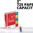 3 Ring Binder, Professional Angle D Ring Vinyl 3 Inch, Presentation Folder for Standard Pages 8.5 x 11 with Pockets, Crystal Clear View White (12 Pack) for Office Supplies