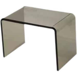 Acrylic Step Stool Footstool Multifunctional Non Slip for Kids Shower Bench Small Stool for Toilet Apartment Bedroom Kitchen, Gray