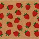 Haukea Cute Strawberry Door Mat Outdoor Aesthetic Welcome Mats for Front Door Cute Door Mat Outside Entrance Non Slip Door Mats for Outside Entry Porch Back Door Home Decor, Strawberry