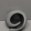 Travel Neck Pillow with 100% Pure Memory Foam, G-Shape, Includes Eye Mask & Ear Plugs, Ergonomic Design for Airplane, Car & Office, etc, Beige Gray