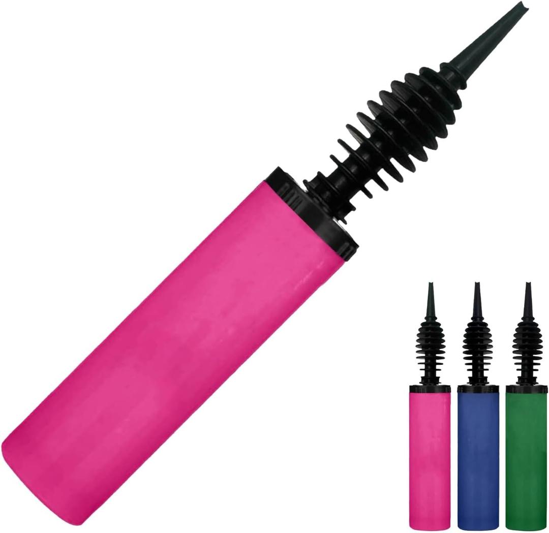 Balloon Pump, Inflator for Balloons, Toy Blower, Foil and Confetti Professional Pumper, Dual Action Hand Air Pump for Balloons. (Wine)