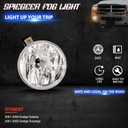 Fog Lights Assembly for 2001 2002 2003 Dodge Durango Replacement Fog Lamps Kit for 2001 2002 2003 2004 Dodge Dakota with 881 12V 27W Halogen Bulb Clear Lens