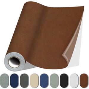 Fabric Repair Patches, 17X158 Inch Canvas Self-Adhesive Fabric Patches Tape Durable, DIY Large Canvas Repair for Sofa, Couches, Furniture, Chair, Clothing 17X158 Inch, Brown