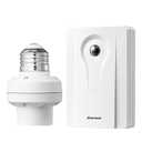DEWENWILS Light Sensor Socket, Dusk to Dawn Sensor Socket with Sensor, 50M Signal Range, E26/ E27 Base Automatic Dusk to Dawn Light Socket for Porch Light Floodlight, 1 Sensor + 1 Light Socket