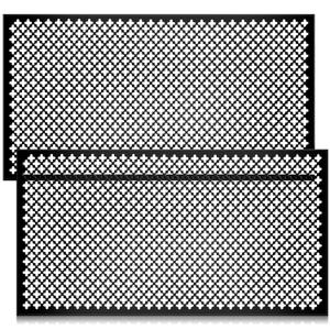 Gisafai 2 Pcs Decorative Cloverleaf Aluminum Sheet 12 in. x 24 in. x 0.02 in. Black Perforated Decorative Metal Sheets Metal Mesh Aluminum Sheet for Indoor Outdoor