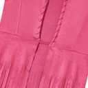 Daddy's New Fishing Buddy Girls Kids 60s 70s Outfits Disco Hippie Costume Fringe Vest Set (Pink)