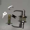 Door Lock 1 Pack Satin Nickel Keyed Wave Door Handle with Keys Door Handles for Bedroom - Enhance Your Security and Style (1)