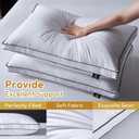 L LOVSOUL Goose Feather Down Pillow King Size of 2,Ultra Soft 100% Organic Cotton Fabric, 700TC,800 Fill Power, Luxury Hotel Collection Bed Gusseted Pillows for Back, Stomach or Side Sleepers