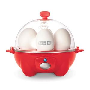 DASH Rapid Egg Cooker: 6 Egg Capacity Electric Egg Cooker for Hard Boiled Eggs, Poached Eggs, Scrambled Eggs, or Omelets with Auto Shut Off Feature - Red