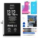 EFAITHFIX 4500mAh Upgraded Replacement Battery Compatible with iPhone 12/ 12 PRO, High Capacity New 0 Cycle A+ Battery Replacement for iPhone Model A2172 A2402 A2403 A2404 with Complete Repair Tool Kit