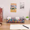 Yesesion Clear Office Organizer Drawer for Desk, 2 Pack Plastic Pen and Pencil Holder with Adjustable Compartment, Large Desk Accessories Display Caddy for Home, Cabinet, Bathroom (Type B - 2 Pack)