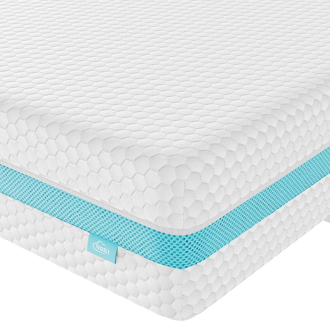 TeQsli Crib Mattress, Dual-Sided Memory Foam Toddler Mattress with Breathable Washable Cover, Standard Size Baby Mattresses for Crib: 52 x 27.6 x 6 Inch