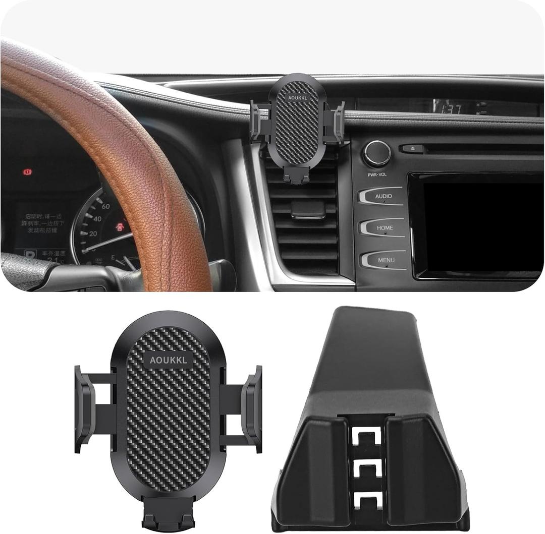 Car Phone Holder Fits for Toyota Highlander 2014-2019 Accessories,Thick Cases Friendly,Cell Phone Mount for 4.7-7 in Phones,360 Degree Rotation,Easy to Install