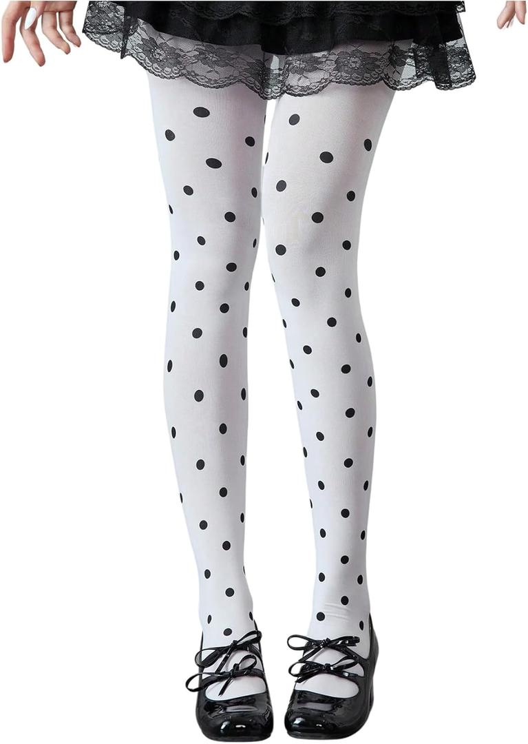 Milumia Women's Polka Dots Tights Cute Pantyhose Stocking (Multicolor) One Size