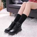 LINEMIN Wool Socks for Women Winter Warm Hiking Thick Warm Cozy Boot Crew Gift Socks 5 Pairs (Black)