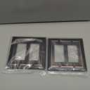 Metal Wall Plate for Electrical Outlets, Decorative Aged Bronze Switch Plates Outlet Cover, Light Switch Cover Plate, 2-Gang Wall Plates (Double Decorator, 2 Pack)