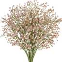 10 Pack Baby's Breath Artificial Flowers Bulk 3 Branches Faux Baby Breath Plastic Flowers Fake Gypsophila Flower Arrangement Fake Flowers Bouquet for Wedding Home Decor Fall White Baby Breath