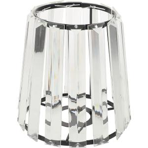 Crystal Glass Lamp Shade Replacement for Pendant and Ceiling Lights, 15cm Step Shape Glass Lampshade 4.2cm Aperture, Small Lamp Cover for Home Lighting Fixtures
