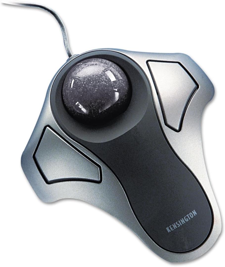 Kensington Orbit Optical Trackball Mouse, USB 2.0, Left/Right Hand Use, Black/Silver