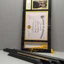 Yaetm 11x22 Diploma Frame with Tassel Holder for 8.5x11 Certificate Document & 4x6 Photo with High Definition Glass, Black Mat Over Gold Acid-free Mat, Black Graduation Frame 2026
