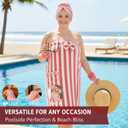 Defresit Plus Size Women's Towel Wrap (XXL-XXXXL) with Hair Towel Wristbands Lightweight Shower Wrap Spa Bathrobe Body Wrap Adjustable Quick-Dry Comfortable Bath Towel Set Machine Washable Coral Pink