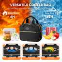 PIIOSER Breastmilk Cooler Travel Bag with Ice Pack, Compatible with Wearable Breast Pumps & Accessories - Portable Hands Free Breast Pump Carrying Case for Nursing & Working Moms, Black