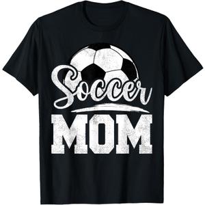 Soccer Mom Soccer Player Game Day Mother's Day T-Shirt (Black) S