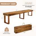6Ft Outdoor Solid Wooden Bench, 71" Porch Bench Outdoor Backless Garden Bench, Long Outdoor Narrow Wood Bench for Deck Patio Entryway,Bears 900 pounds, 71" L x 11" W x 17" H