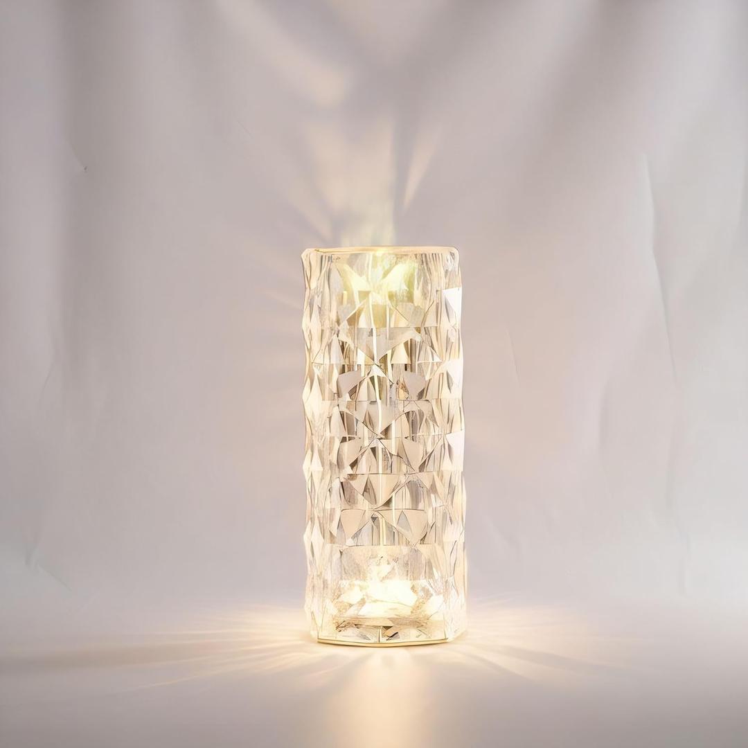 GLOBE LED Integrated Rechargeable Crystal Portable Touch Lamp with Included Remote Control and USB Cable GLOBE LED Integrated Rechargeable Crystal Portable Touch Lamp with Included Remote Control and USB Cable