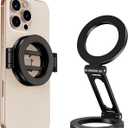 elitehood Dual Magnetic Phone Stand, All Metal Magnetic Phone Holder for Desk Gym Mirror Wall, Portable Magsafe iPhone Stand Mount Compatiable with iPhone 16 15 14 13 12 Pro Max Series Magsafe Case
