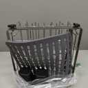 GSlife Expandable Over the Sink Dish Drying Rack with Silicone Sink Protector  Stainless Steel Dish Drainer with Locking Knob, Adjustable Dryer Strainer for Kitchen, 12.8" W x 10.8"17.9" L, Silver