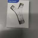 SD Card Reader for iPhone/ipad/Android/Mac/Computer/Camera,4 in1 Micro SD Card Reader Trail Camera Viewer, Portable Memory Card Reader SD Card Adapter for SD and TF Cards(White)