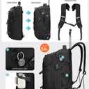 Rolling Backpack, 55L Large Backpacks with Wheels-Splits into Daypack & Laptop Backpack Fits 17 Inch Laptop,Water-Resistant & Carry-On Friendly for College,travel,camping,Weekender Hiking Black