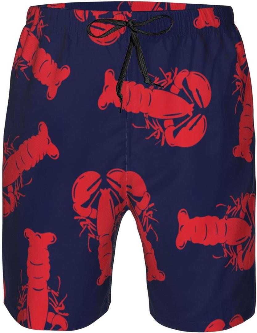 Boardshorts Red Lobster Men's Quick Dry Swim Trunks Beach Shorts, M