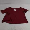 Trendy Queen Women's Short Sleeve T Shirts Summer S, Burgundy