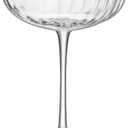 Luigi Bormioli Optica Cocktail Glasses 4 Set x 300ml Crystal Glasses, Dishwasher Safe