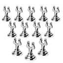 New Star Foodservice Triton Harp Clip Style Place Card / Table Number Holder, 1.5 Inch, Silver, Set of 12