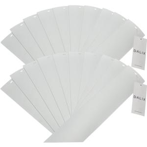 DALIX PVC Vertical Blind Replacement Slats Curved Smooth White 82.5 x 3.5 (20-Pack)