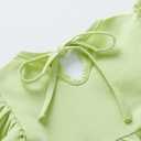 pureborn Toddler Girls Sleeveless Summer Dresses 1-8 Years (Green)