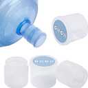 2 Pack Original 5 Gallons Water Jug Cap, Fits 48mm|53mm|55mm Screw Tops|Threaded Tops, Reusable Universal Silicone Water Bottle Caps Non-Spill Top Lid Cover with Storage Box
